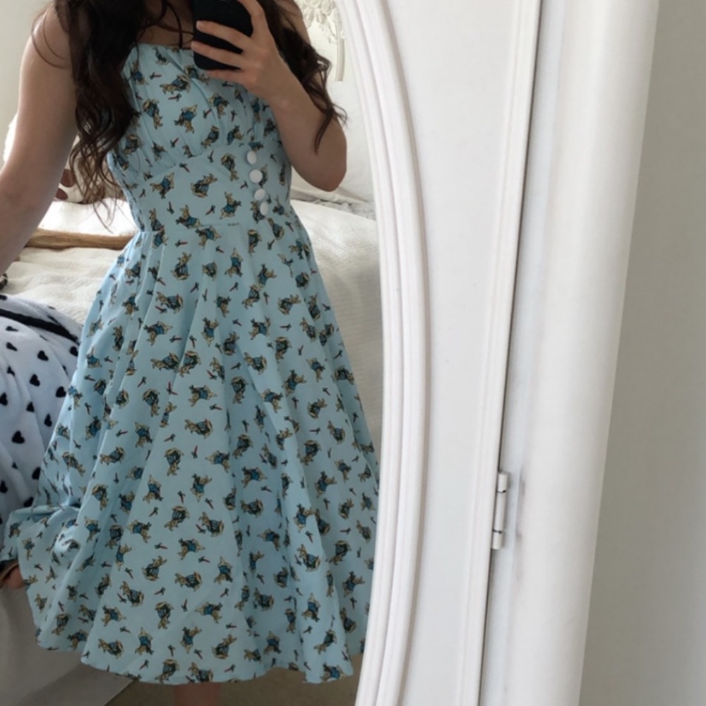 Unique Vintage Green Halter A-Line Midi Dress